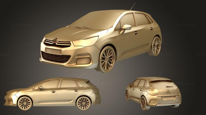 Автомобили и транспорт (Citroen C4 2011, CARS_1149) 3D модель для ЧПУ станка